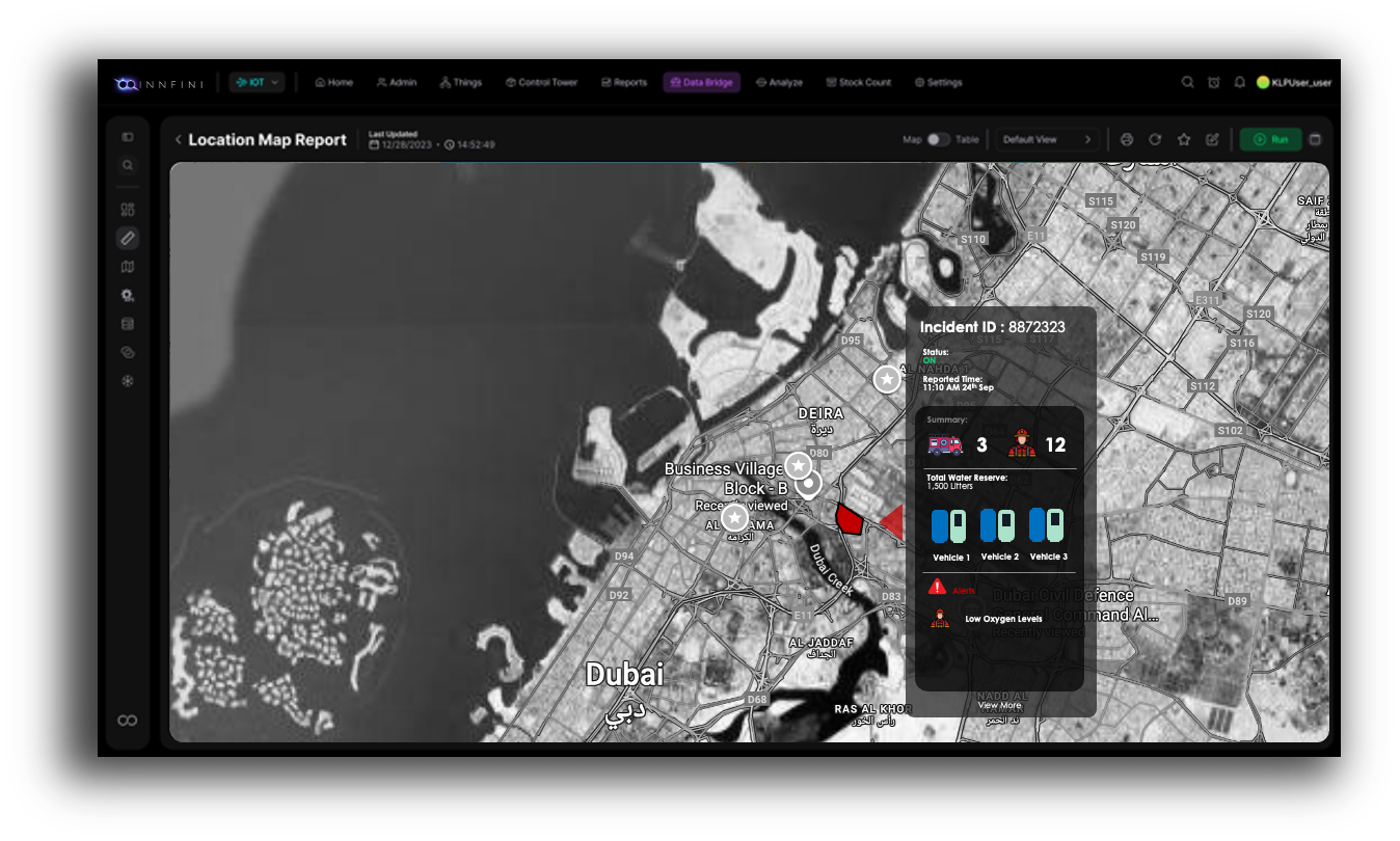 Incident command · location map