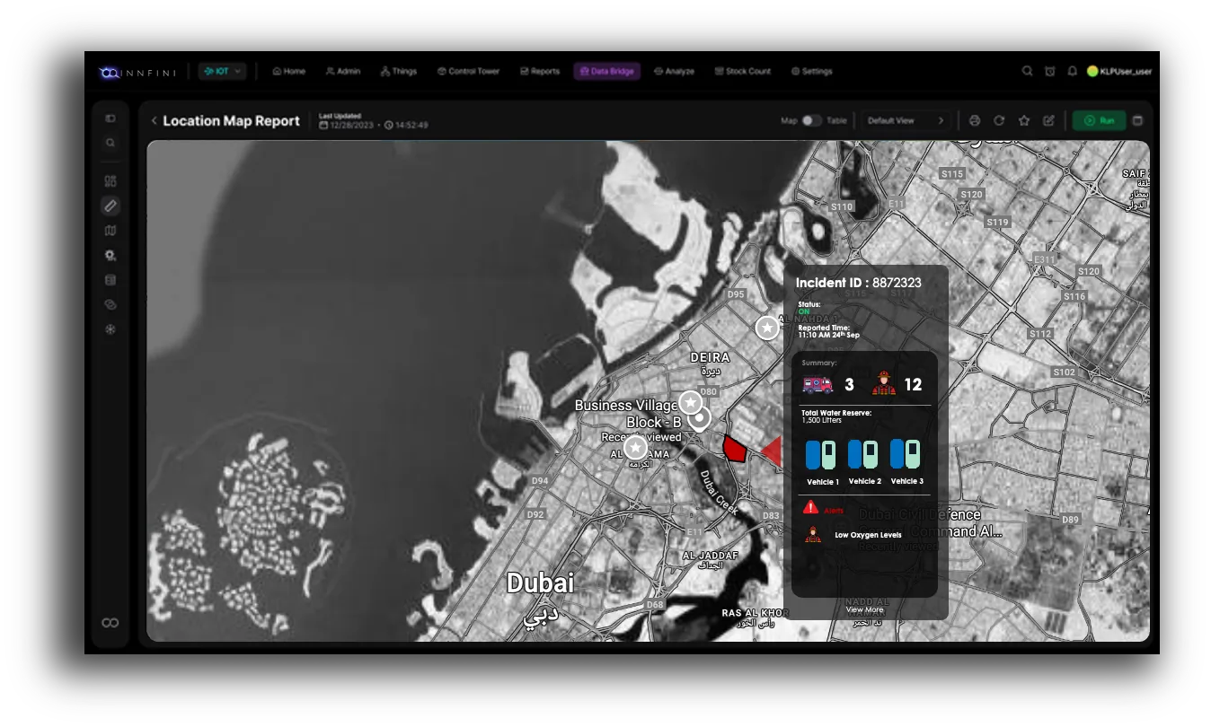 Incident command · location map