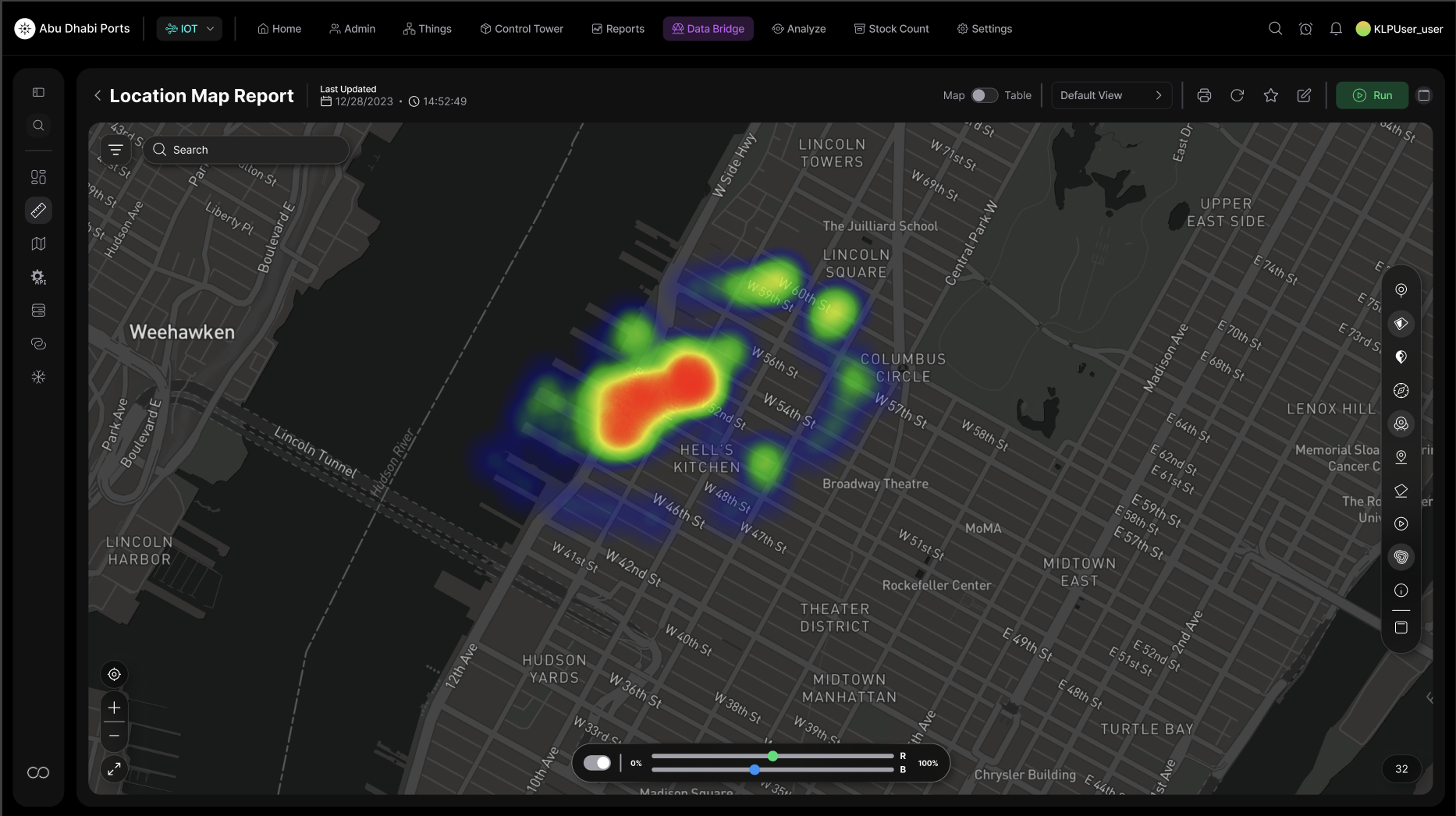 Location Map heatmap dark mode