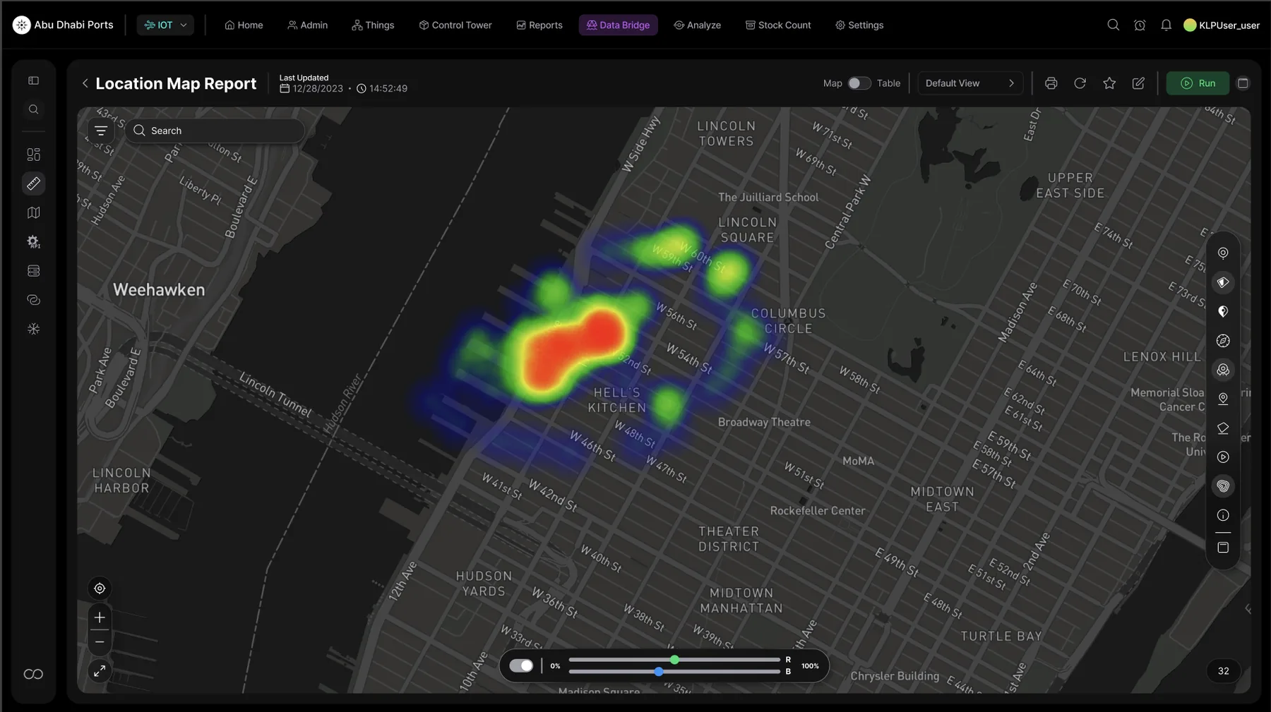 Location Map heatmap dark mode