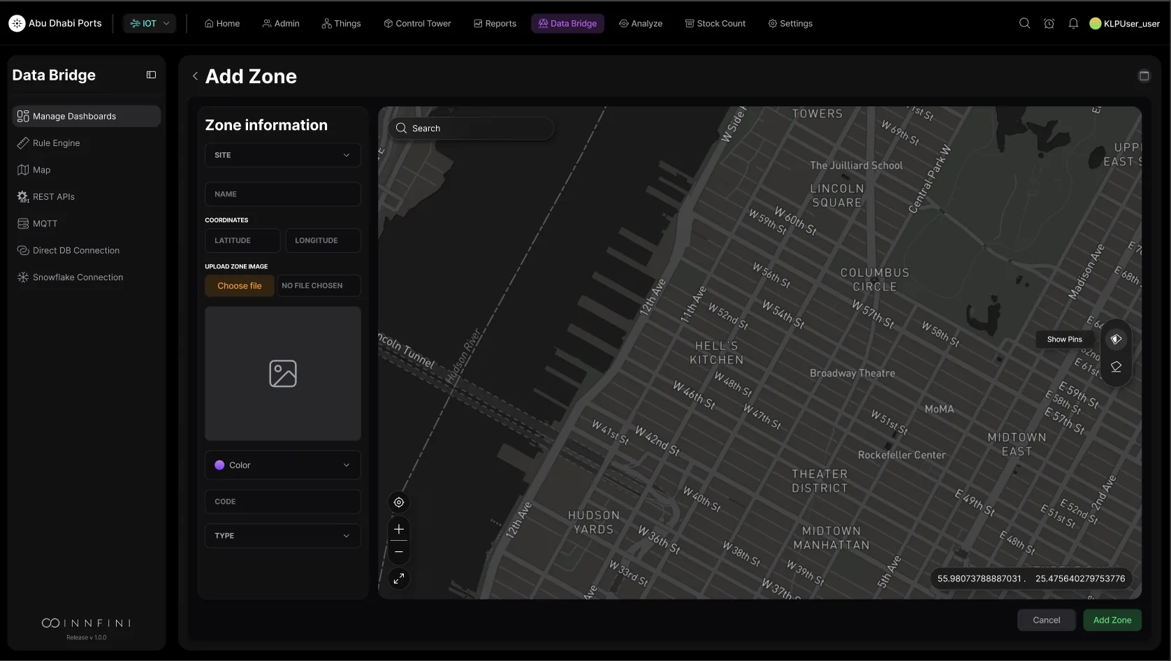 Location Map USA wide density and zones