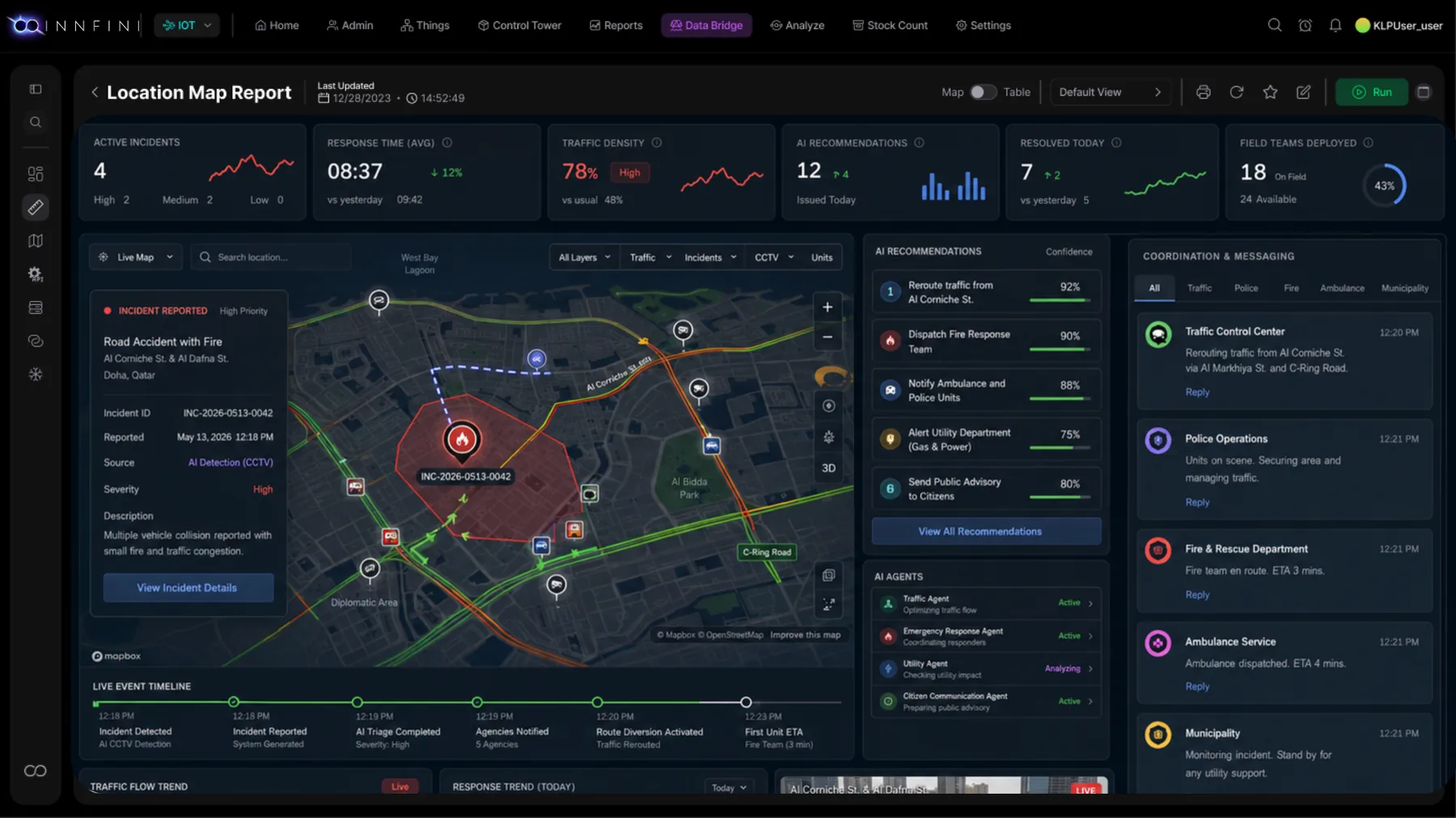 Innfini Location Map Report — Doha incident response