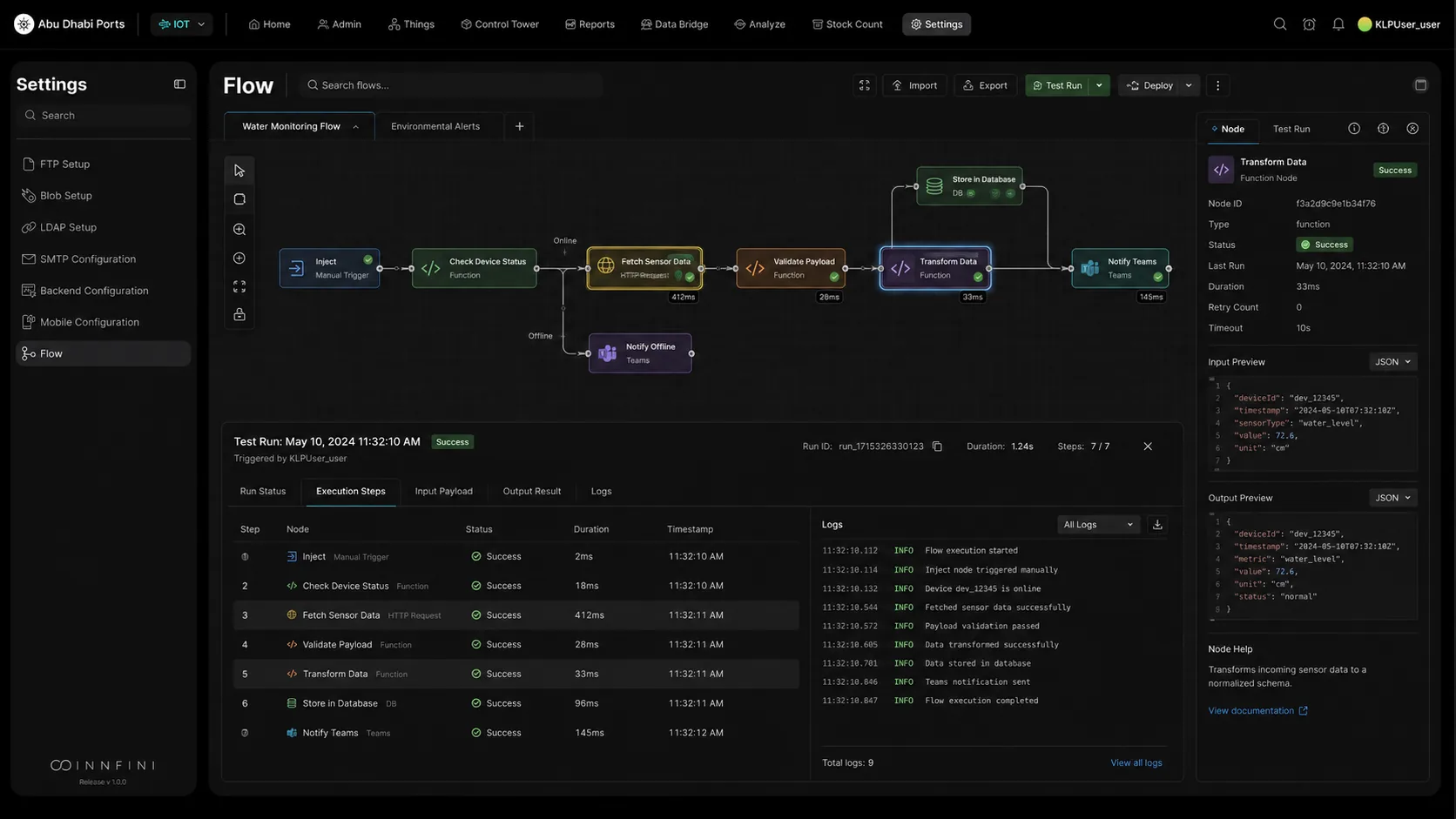 Workflow Builder test run