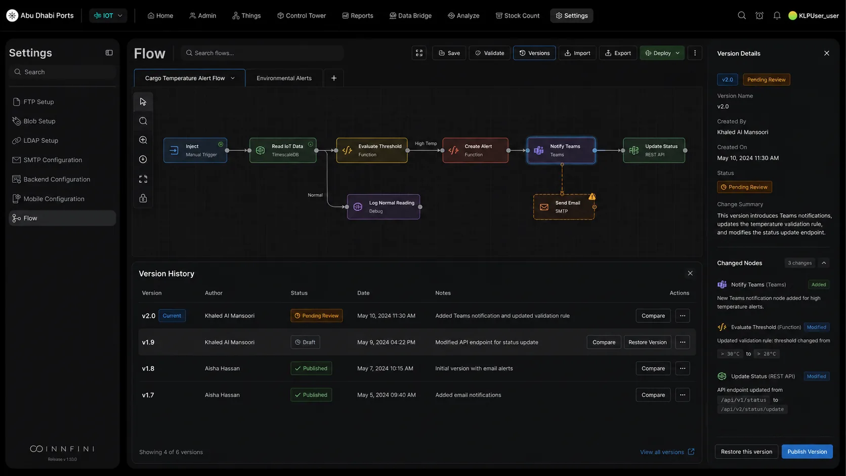 Workflow Builder version control